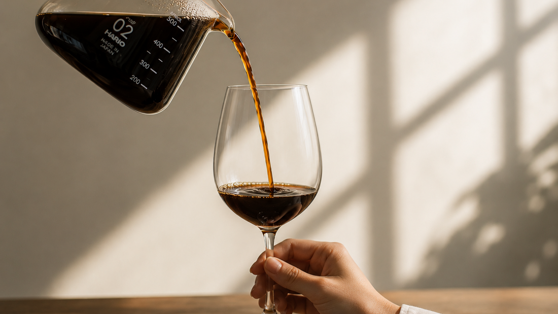 ワイングラスで飲むと、コーヒーの表情が変わる。